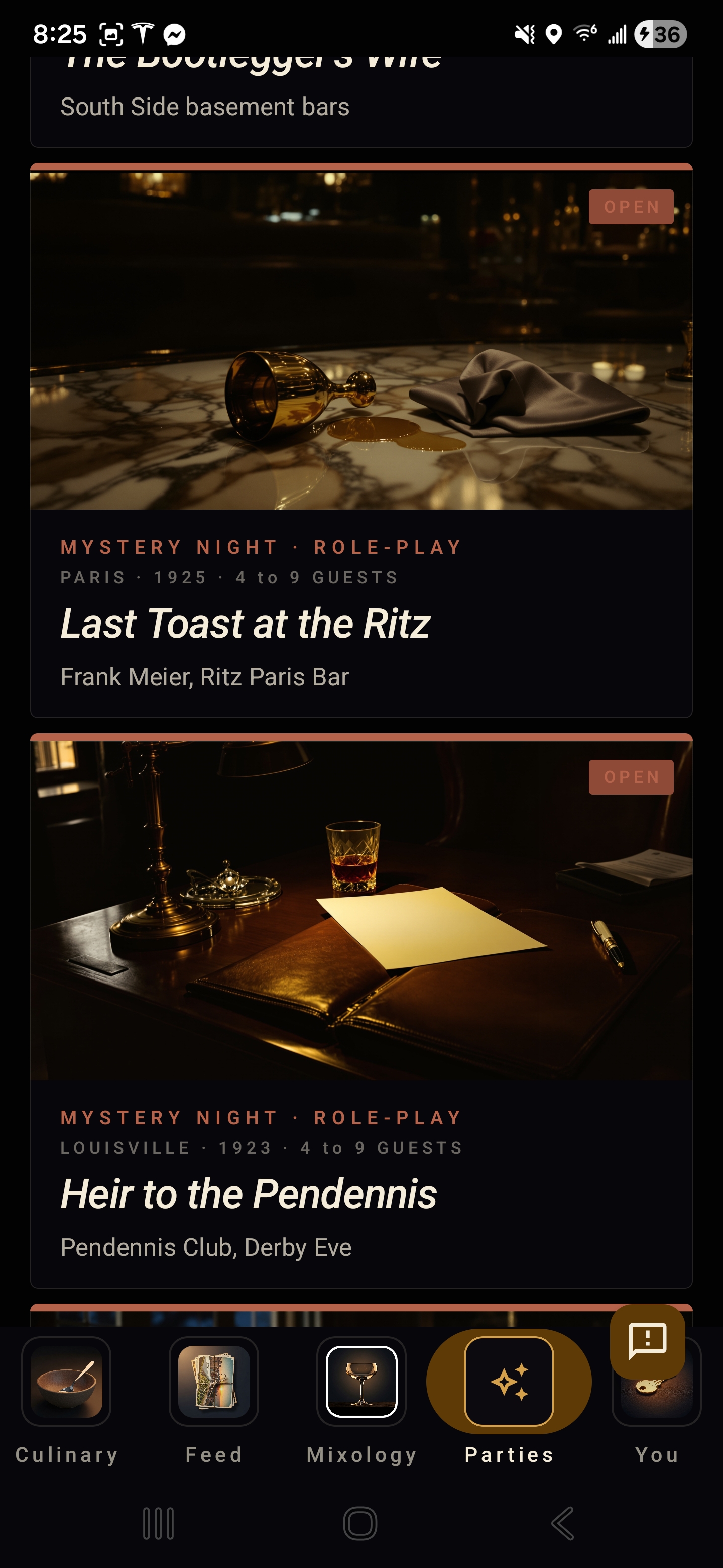 Mystery library showing the launch covers for the Ritz and Pendennis.